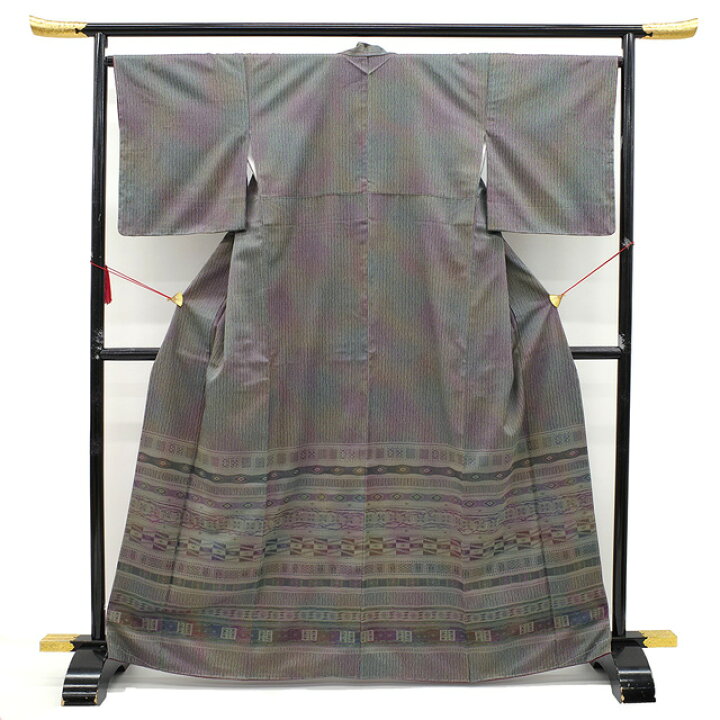 楽天市場】【新古品】 御召 訪問着 着物 正絹 袷 高級 お召 先染め  