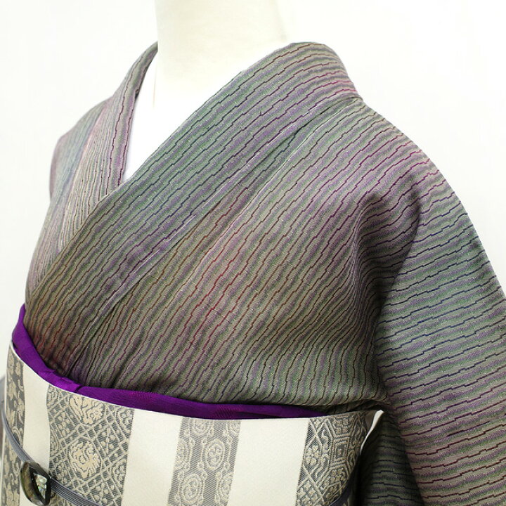 楽天市場】【新古品】 御召 訪問着 着物 正絹 袷 高級 お召 先染め  