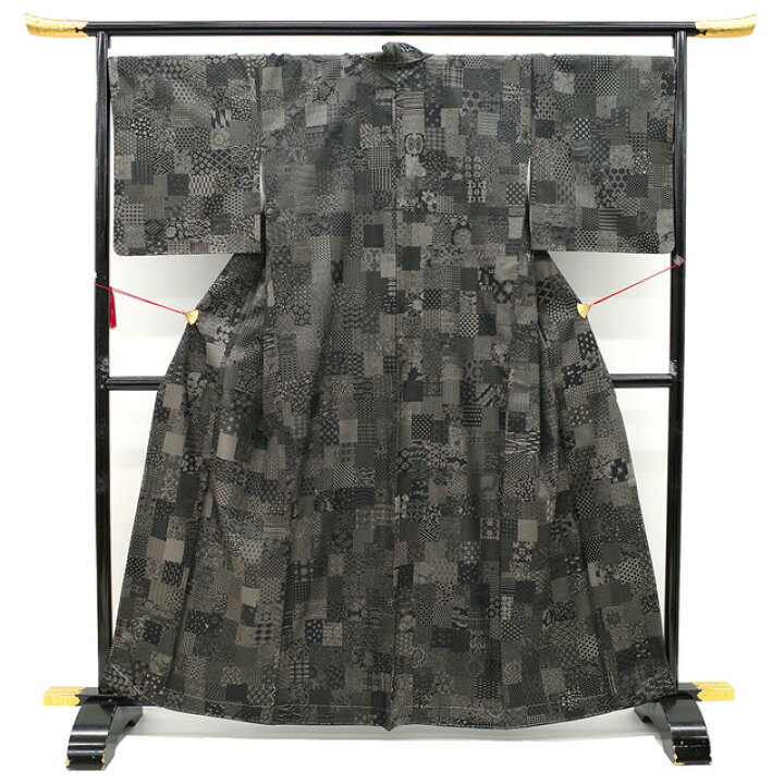 楽天市場】【新古品】 本場大島紬 着物 未使用 正絹 袷 染大島 黒地  