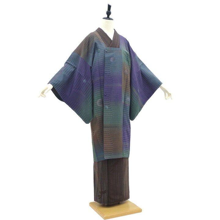 楽天市場】【新古品】 道行コート 未使用 正絹 袷 手ぼかし染 紫 緑 灰 