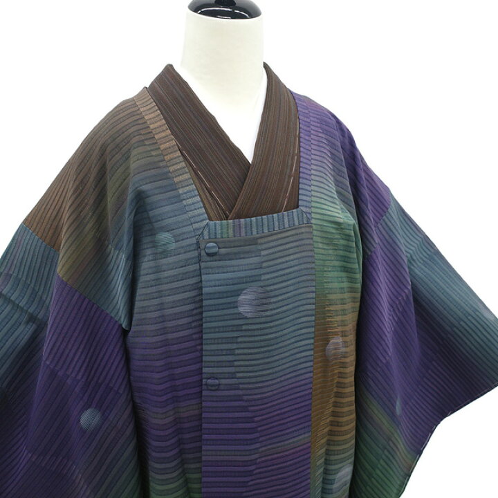楽天市場】【新古品】 道行コート 未使用 正絹 袷 手ぼかし染 紫 緑 灰 