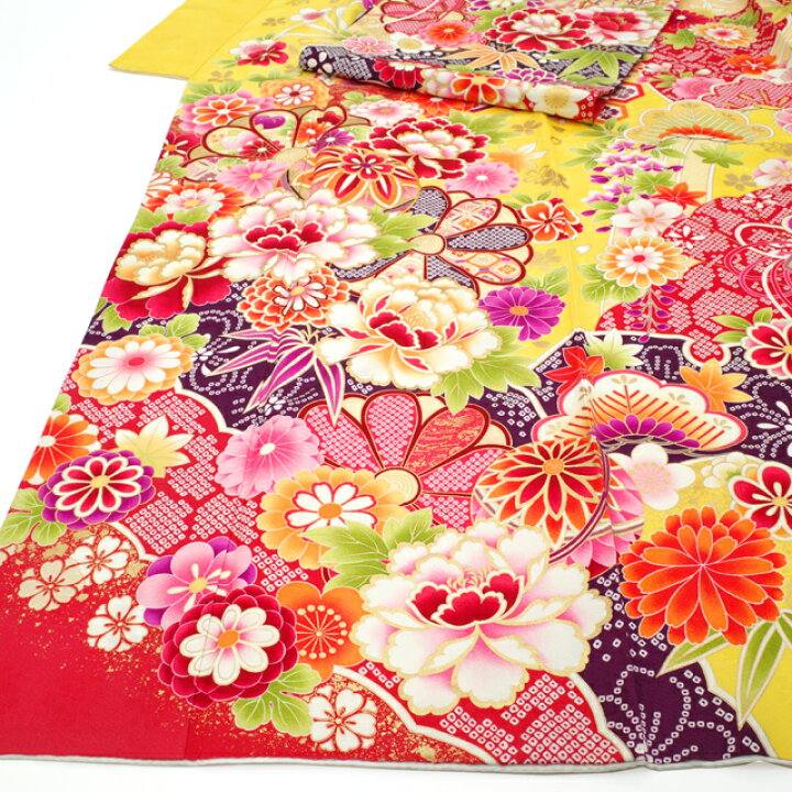豪華 季節の花々 金駒刺繍 金彩 鶴 鴛鴦 梅 盗る 菊 袷 正絹 振袖・