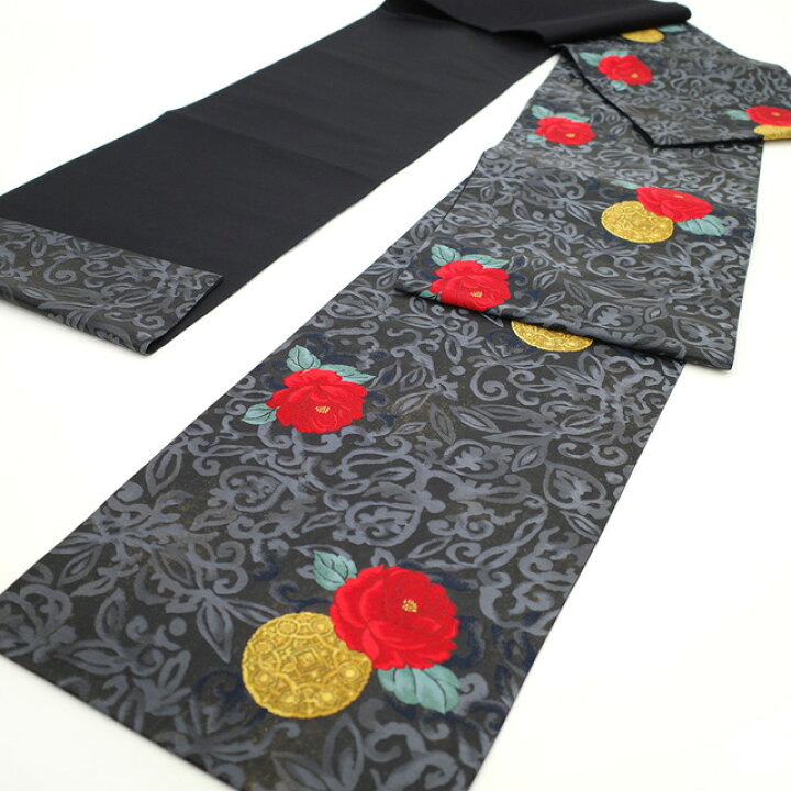 楽天市場】【新古品】 袋帯 未使用 京都 西陣 正絹 引き箔 金糸 黒  