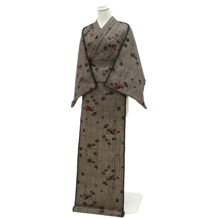 新古品】 本場奄美大島紬 着物 着尺 反物 西島絹織物 正絹 古代染色純 