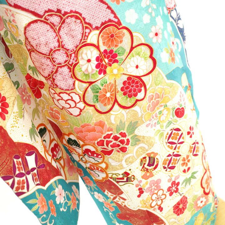 楽天市場】【中古】 振袖 着物 リサイクル 正絹 金駒刺繍 金彩加工 