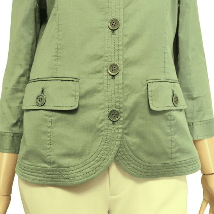 楽天市場】美品【中古】レリアン Leilian ノーカラージャケット ハーフ 