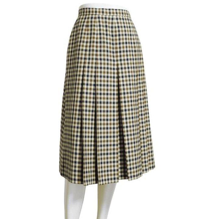 美品Aquascutum アクアスキュータムコットンウールチェックスカート