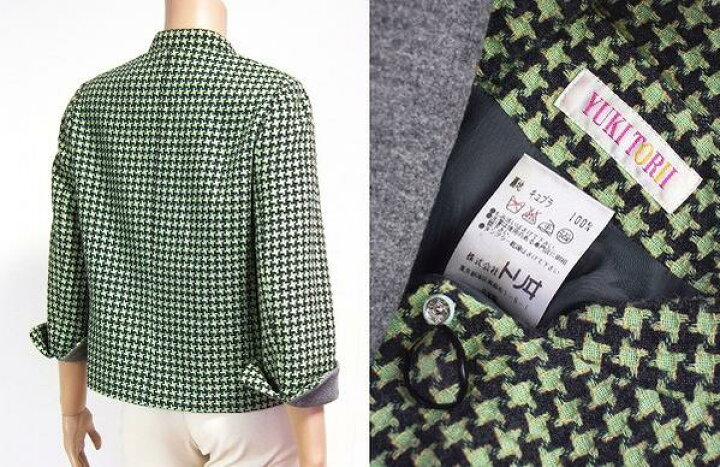 楽天市場】美品【中古】ユキトリイ yuki torii 千鳥格子柄ツイード