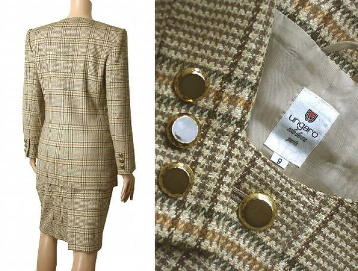 楽天市場】新品同様【中古】ウンガロ ungaro 大人ツイードスカート 