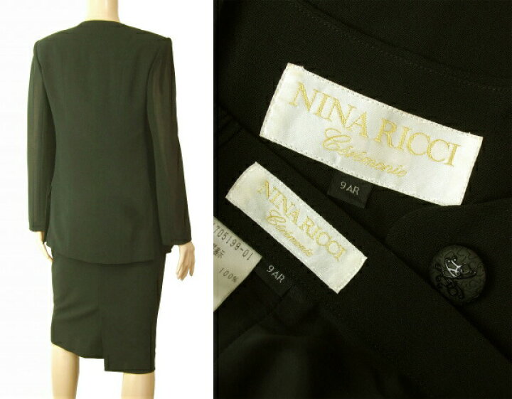 楽天市場】美品【中古】ニナリッチ NINA RICCI 大人なブラック 