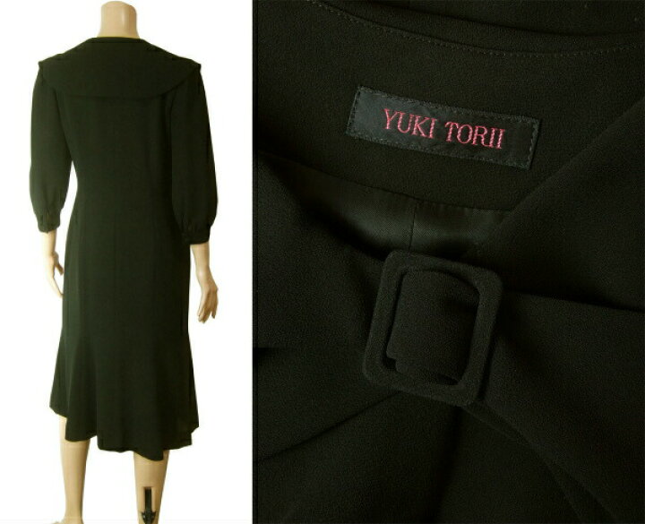 美品【中古】ユキトリイ YUKI TORII 昭和ドレス ブラックフォーマル  