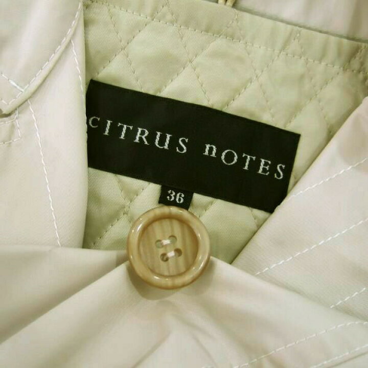 楽天市場】美品【中古】シトラスノーツ CITRUS NOTES トレンチコート 