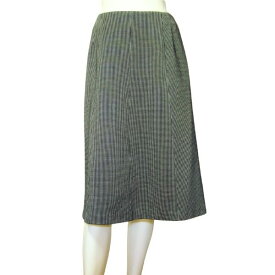 新品同様【中古】ピエールカルダン pierre cardin フレアスカート 表記 L 11号 40号 相当 黒 ブラック レディース 春 秋 冬 ボトムス 綿混 コットン 膝丈 ひざ丈 オフィス 大人 女性 30代 40代 50代