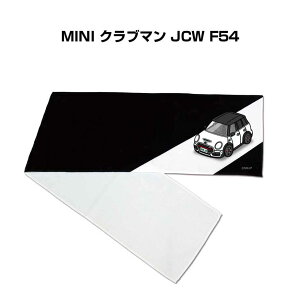 マフラータオル 約21×110cm 車好き プレゼント 車 メンズ 誕生日 彼氏 イベント 納車 名入れ ナンバー 外車 MINI クラブマン JCW F54