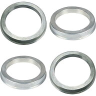 【送料無料】汎用品 アルミ製 ハブリング4個[67mm→54mmに変換] ［ツバ付ハブリング］ [特価品] [シルバ…