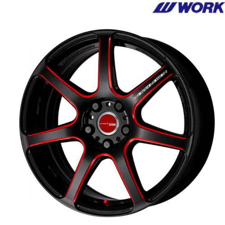 楽天市場】16インチ 4穴 100 5.5J 6.5J WORK EMOTION T7R kurenai 