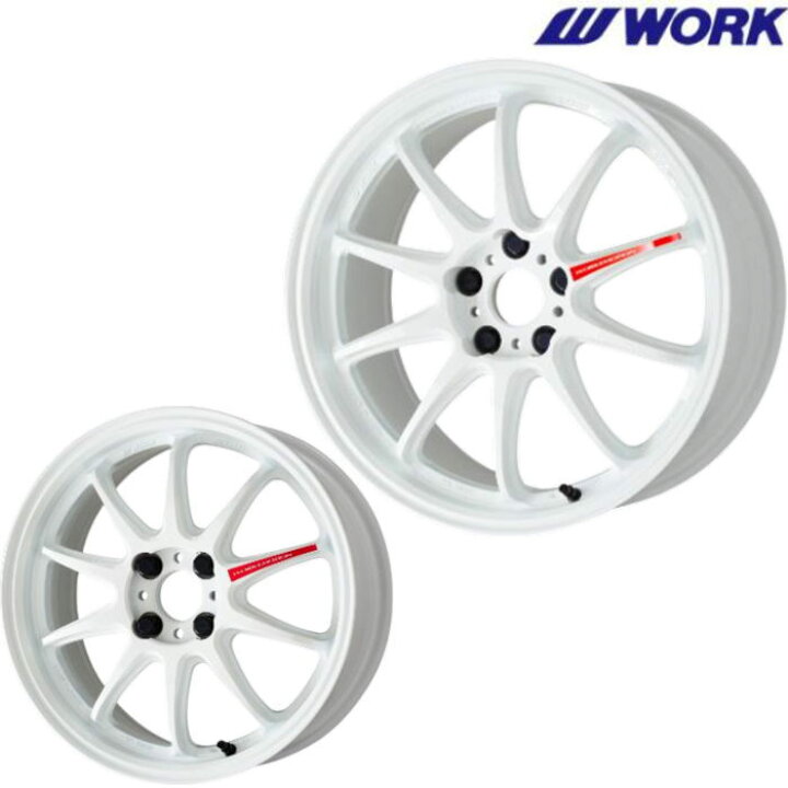 楽天市場】17インチ 4穴 100 7J WORK EMOTION ZR10 アズールホワイト 