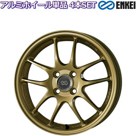 18インチ 5穴 114.3/100 7J/7.5J/8J/8.5J/9J/9.5J/10.5J エンケイ/ENKEI PerformanceLine PF01 ゴールド ホイール単品 4本セット