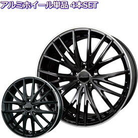 19インチ 5穴 114.3 8J プレシャス アスト M1 ブラックリムポリッシュ ホイール単品 4本セット