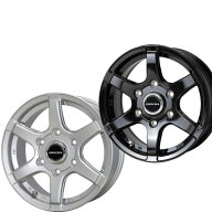 ハイエース/キャラバン等 15インチ 6穴 139.7 6J バイソン BN-04 シルバーorメタリックブラック ホイール…
