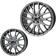 12インチ 4穴 100 4B エクシーダー E05 ダークシルバー ホイール単品 4本セット