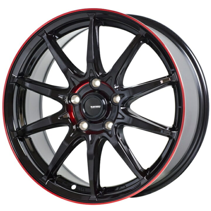 楽天市場】ホイール4本セット G.Speed P-05R ブラック+レッドクリア 17 