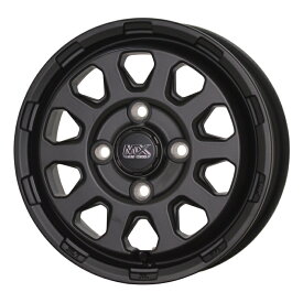 ホイール4本セット 12インチ 4B+43 4H-100 MADCROSS RANGER マットブラック