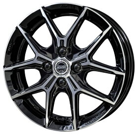 YOKOHAMA ADVAN dB V553A 155/65R14 75H SMACK+EK M1 グロスブラックポリッシュ 14インチ 5J+34 4H-100 サマー 4本セット