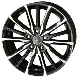 ホイール4本セット 18インチ 7J+53 5H-114.3 SMACK VALKYRIE サファイアブラックポリッシュ