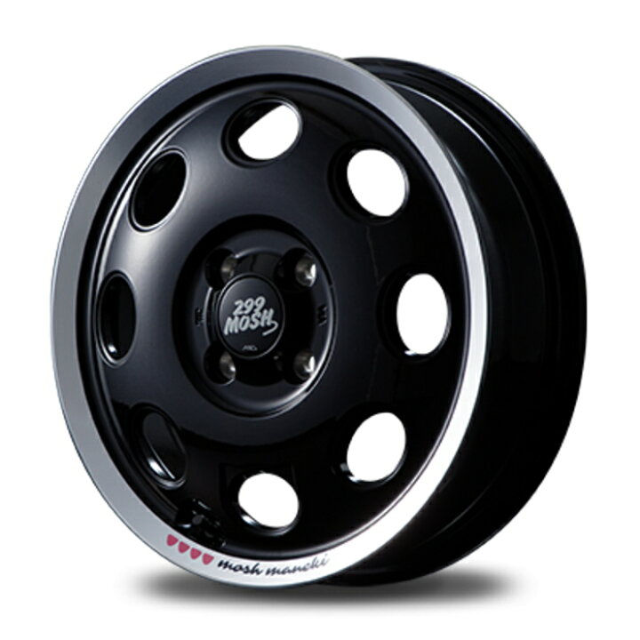 楽天市場】ホイール4本セット 14インチ 4.5J+45 4H-100 299 MOSH 