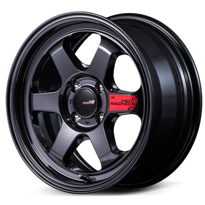 楽天市場】ホイール4本セット 15インチ 7J+35 4H-100 MID RACING R06 