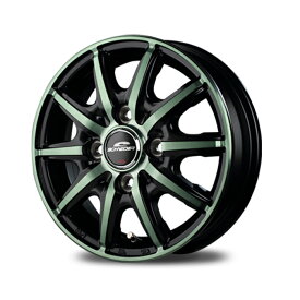 YOKOHAMA ADVAN dB V553A 155/65R14 75H SCHNEIDER RX10-K ブラックポリッシュ/ミルキーグリーンクリア 14インチ 4.5J+45 4H-100 サマー 4本セット