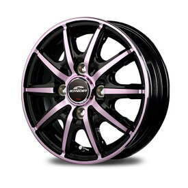 YOKOHAMA ADVAN dB V553A 155/65R14 75H SCHNEIDER RX10-K ブラック/ピンククリア 14インチ 4.5J+45 4H-100 サマー 4本セット