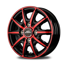 YOKOHAMA ADVAN dB V553A 155/65R14 75H SCHNEIDER RX10-K ブラック/レッドクリア 14インチ 4.5J+45 4H-100 サマー 4本セット