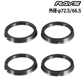 RAYS アルミ ツバ付 ハブリング RaySport オプション 全3種 4枚 ガンメタリック 外径73.0/64.9 レイズホイール専用 RHCS