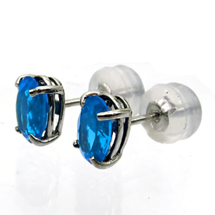 楽天市場】アパタイトピアス 1.02ct/2 プラチナ 明るい青の代表 