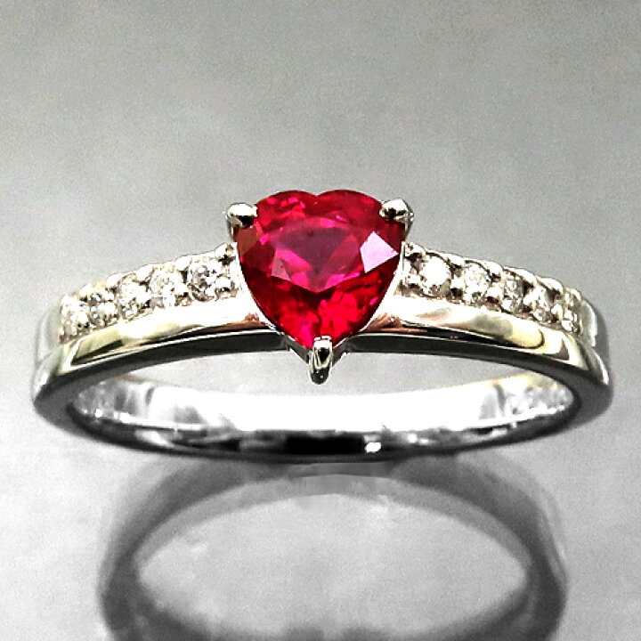楽天市場】天然 ルビー Ruby 0.61ct リング 指輪 ダイヤモンド D0.1ct 