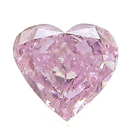3627 ピンクダイヤモンド 0.087ct Fansy Light Purplish Pink I-1 ハートシェイプ【中宝ソーティング付】瑞浪鉱物展示館