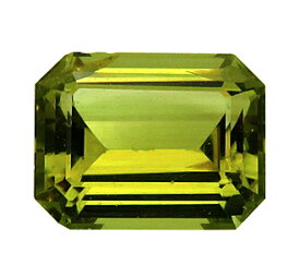 4266 裸石 ルース イエローシリマナイト 2.23ct 帯緑の深い黄色 スリランカ産 瑞浪鉱物展示館