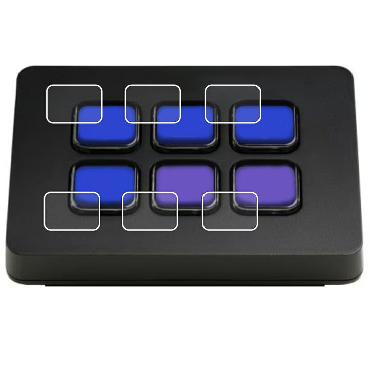 楽天市場】【2枚セット】Elgato Stream Deck mini 用 高硬度 9H ブルー 