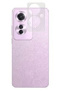 【2枚セット】OPPO Reno11 A カメラ周辺部 用 カーボン調 クリア 背面 保護フィルム ★ オッポ リノ イレブン エー
