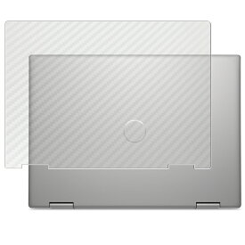 Dell Inspiron 14 2-in-1 7430 / 7435 2023年モデル 用 [N35] カーボン調 クリア 天板 保護 フィルム ★ デル インスパイロン フォーティーン