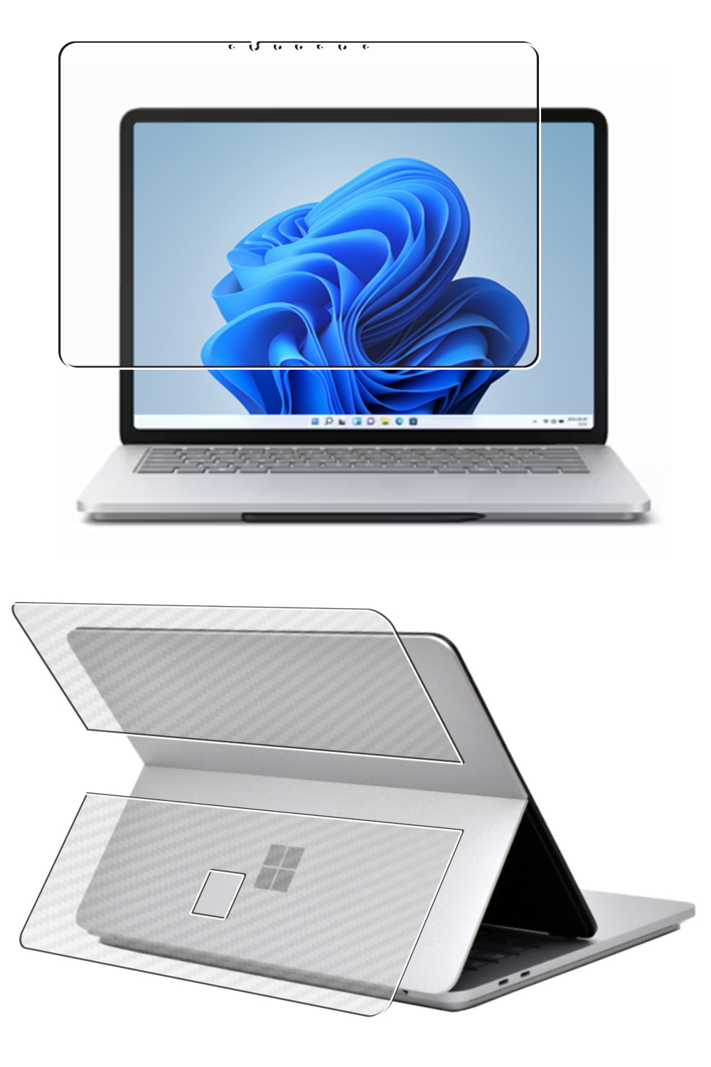 セール商品 Microsoft Surface Laptop Studio 用 N35 高硬度 9H ブルーライトカット クリア 液晶 保護 フィルム  カーボン調 天板 保護フィルム マイクロソフト サーフェス ラップトップ スタジオ 強化 ガラスフィルム と同等の 高硬度9H