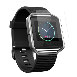 【2枚セット】Fitbit Blaze FB502S-JPN スマートフィットネスウォッチ 用【目に優しいブルーライトカット グレータイプ】 液晶 保護 フィルム ★ スマートウォッチ 時計 腕時計 ウォッチ 液晶 画面