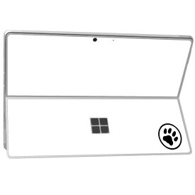 [Microsoft Surface Pro 8用 肉球 背面フィルム ワンポイント 丸 ブラック] SPACECOOL(r)フィルム使用 （ノートパソコン熱中症対策 ※屋外利用時）