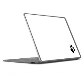 [Microsoft Surface Laptop 4 / Laptop 3 13.5インチ用 肉球 天板フィルム ワンポイント ブラック] SPACECOOL(r)フィルム使用 （ノートパソコン熱中症予防 ※屋外利用時）