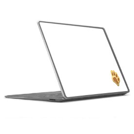 [Microsoft Surface Laptop 4 / Laptop 3 13.5インチ用 肉球 天板フィルム なんちゃって ぷくぷく イエロー/ブラウン] SPACECOOL(r)フィルム使用 （ノートパソコン熱中症予防 ※屋外利用時）