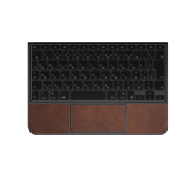 [パームレスト＋タッチパッド] Magic Keyboard (iPad Pro 11 M4 2024年モデル)対応 スキンシール 保護 フィルム 傷防止 日本製 [ブラウン スエード調 ]