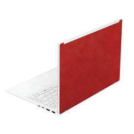 【スーパーSALE 10%OFF】HP OmniBook 7 Aero 13-bg 2025年モデル対応 スキンシール 天板 保護 シート フィルム 傷防止 日本製 [レッド レザー調]