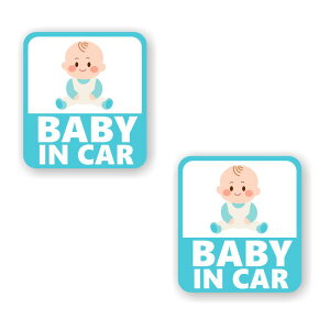 [2Zbg][ BABY IN CAR ]  TC V[ XebJ[ |f 95mm x 105mm 0.08mm lp xCr[CJ[ Baby In Car XebJ[ J[TC Z[teBXebJ[ Ԃ Ă܂ J[X